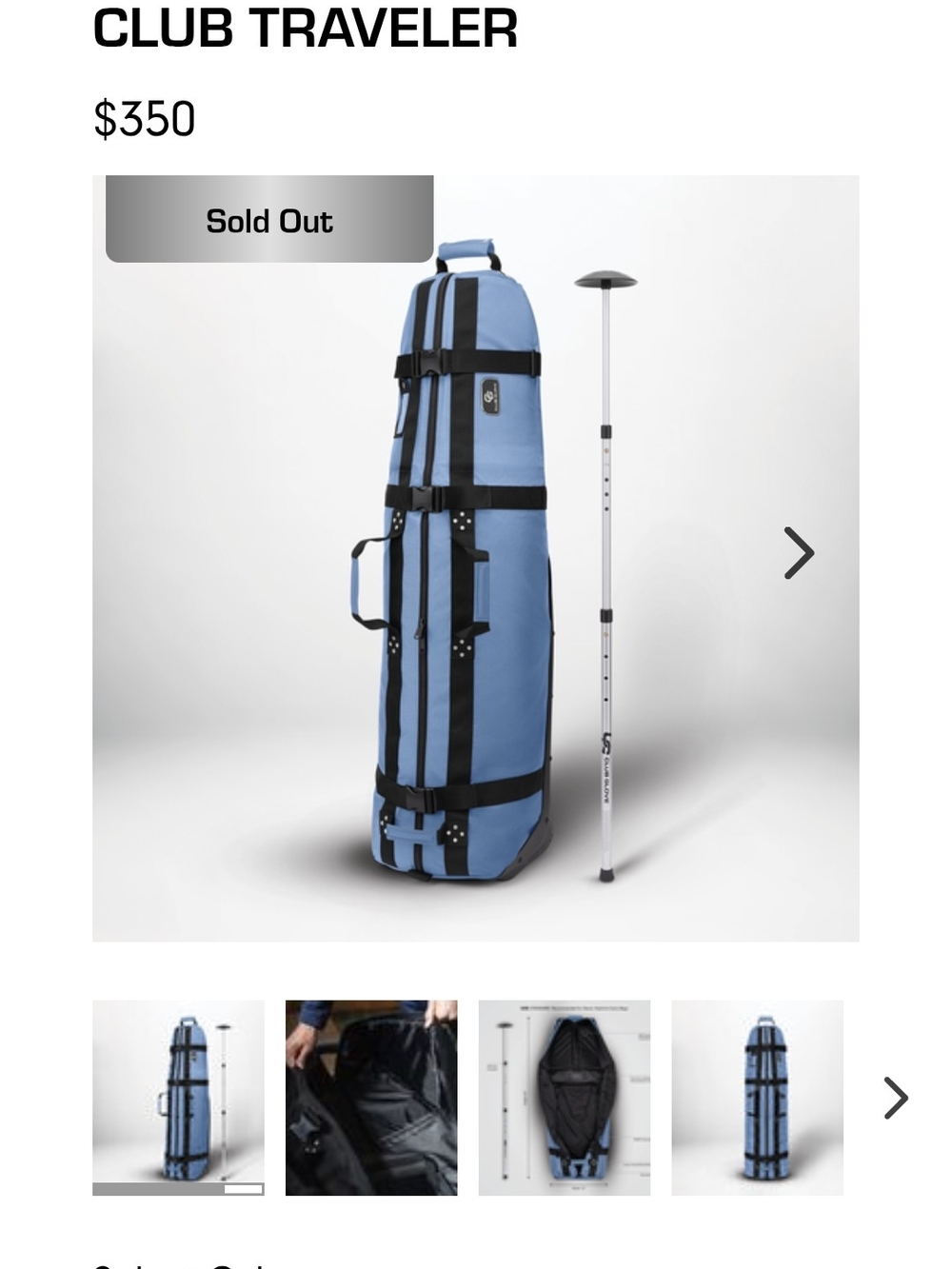 Club Glove Club Traveler Golf Club Travel Bag in Blue & Black Like New